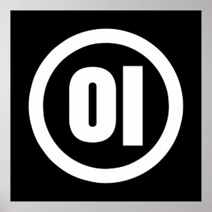 Affiche Chine coréenne Numéro 2 Deux 이