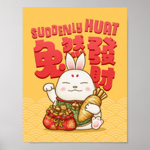Affiche Chine Nouvel An Lucky Rabbit