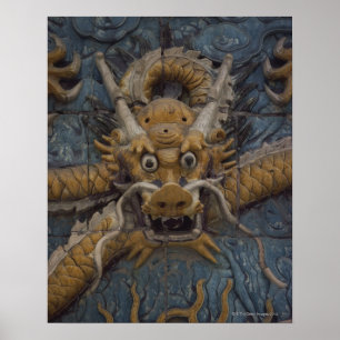 Affiche Chine, Pékin, La Cité Interdite, Neuf Dragon