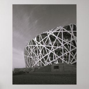 Affiche Chine, Pékin. Stade national, Lieu de la