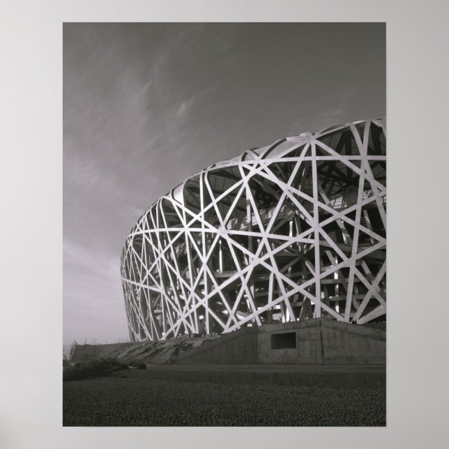 Affiche Chine, Pékin. Stade national, Lieu de la (Devant)