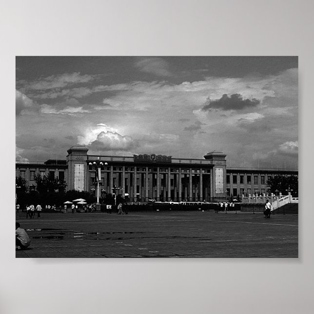 Affiche Chine vintage Pekin Le Musée national de la Chine (Devant)