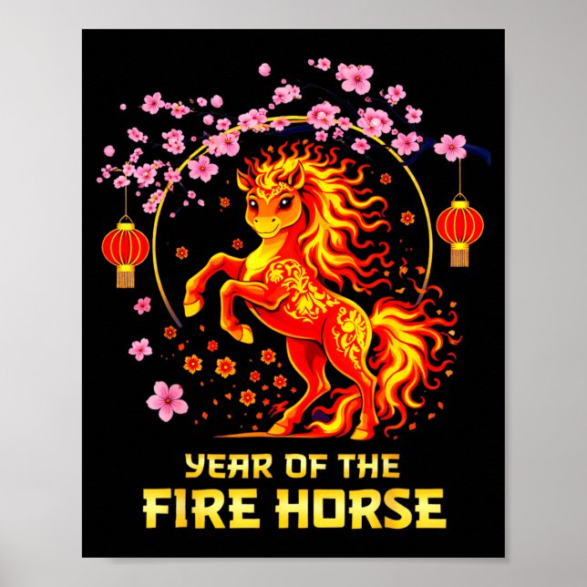 Affiche Chinese New Year 2026 Year Of The Fire Horse  (Devant)