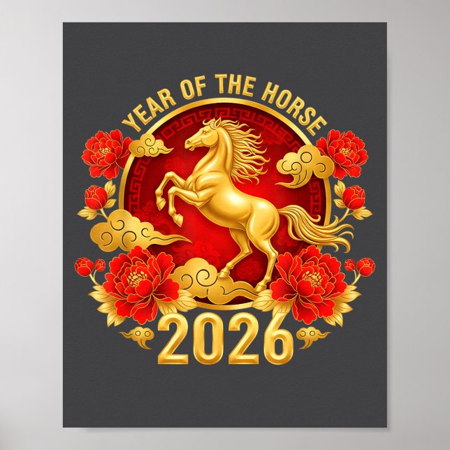 Affiche Chinese New Year 2026 Year Of The Horse  (Devant)