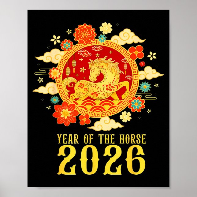 Affiche Chinese New Year 2026 Year Of The Horse  (Devant)