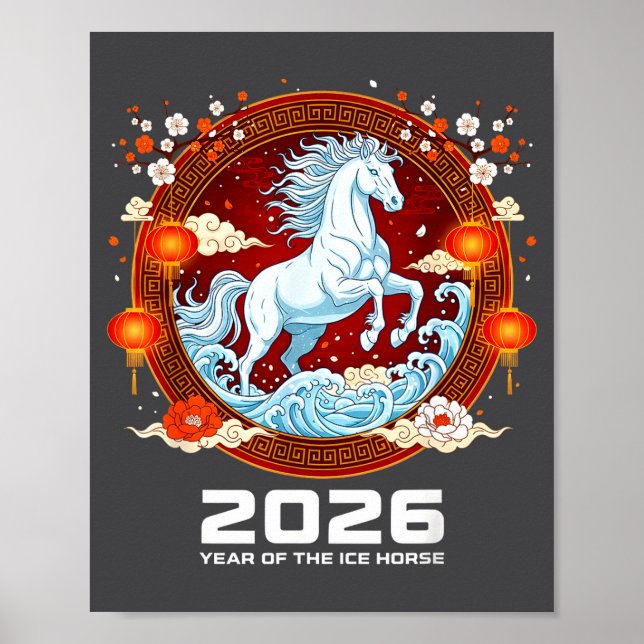 Affiche Chinese New Year 2026 Year Of The Ice Horse  (Devant)