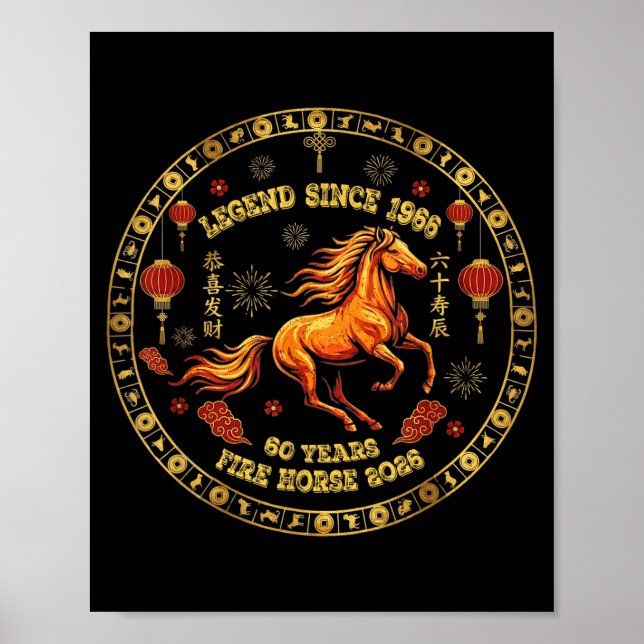 Affiche Chinese Zodiac Fire Horse 2026 -legend Since 1966  (Devant)
