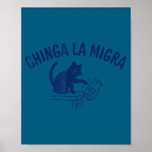 Affiche Chinga la migra abolir la glace sensibilisation au