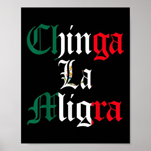 Affiche Chinga La Migra Immigration Mexique  (Devant)