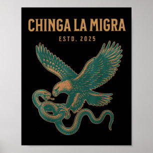 Affiche Chinga La Migra Pro Immigration Fascisme Droits de