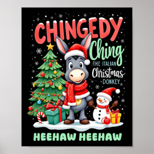 Affiche Chingedy Ching L'Donkey De Noël Italien Heehaw