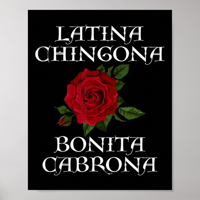 Affiche Chingona Bonita Cabrona Hispanique Chicana Feminis (Devant)
