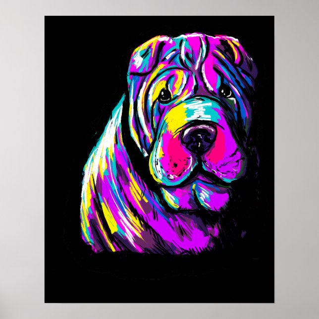 Affiche Chinois Shar Pei (Devant)