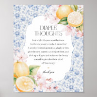 Chinoiserie Lemon Tea Diaper Thoughts Baby shower