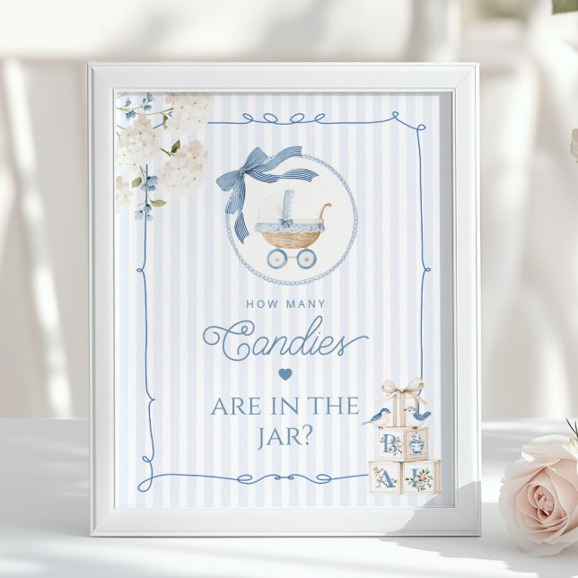 Affiche Chinoiserie Vintage Carriage How many Candies game (Créateur téléchargé)