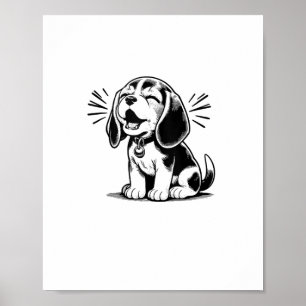 Affiche chiot beagle adorable, Amoureux des animaux de fam
