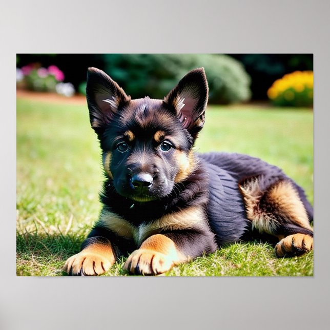 Affiche Chiot berger allemand (Devant)