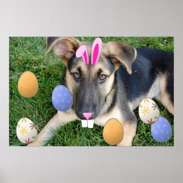 Affiche Chiot de Pâques allemand (Devant)