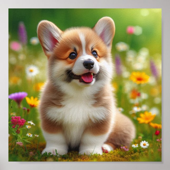 Affiche chiot de Pembroke Welsh Corgi (Devant)