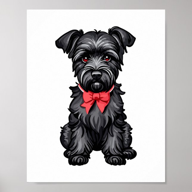 Affiche Chiot de Schnauzer miniature (Devant)