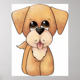 Affiche Chiot Golden Retriever Chien Adorable