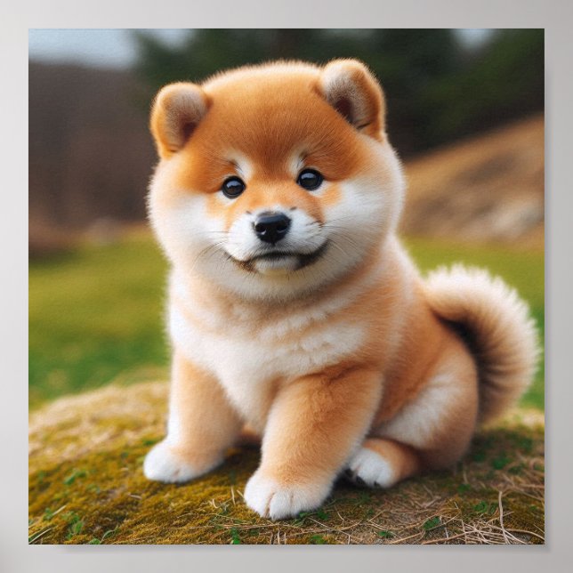 Affiche chiot mignon Shiba Inu (Devant)