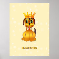 Chiot royal mignon dessin animé