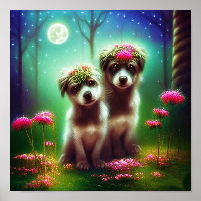 Affiche Chiots bohèmes fantastiques   (Devant)