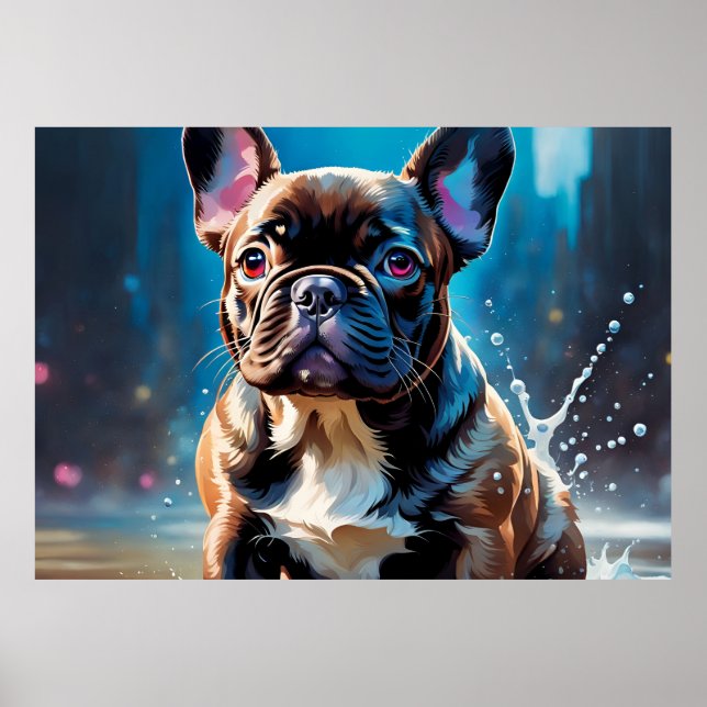 Affiche Chiots Bouledogue Français (Devant)