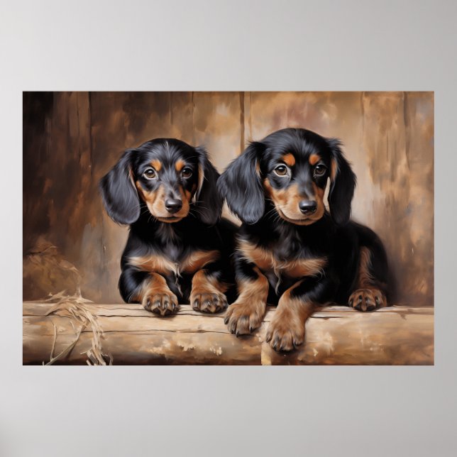 Affiche Chiots de Dachshund (Devant)