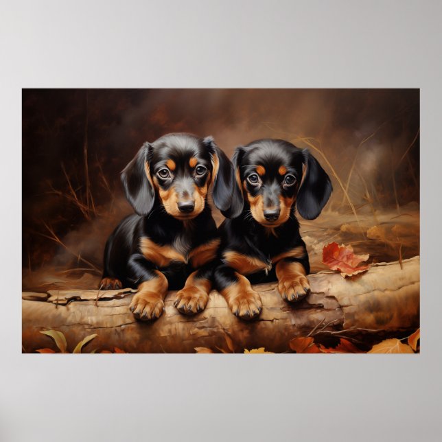 Affiche Chiots de Dachshund (Devant)