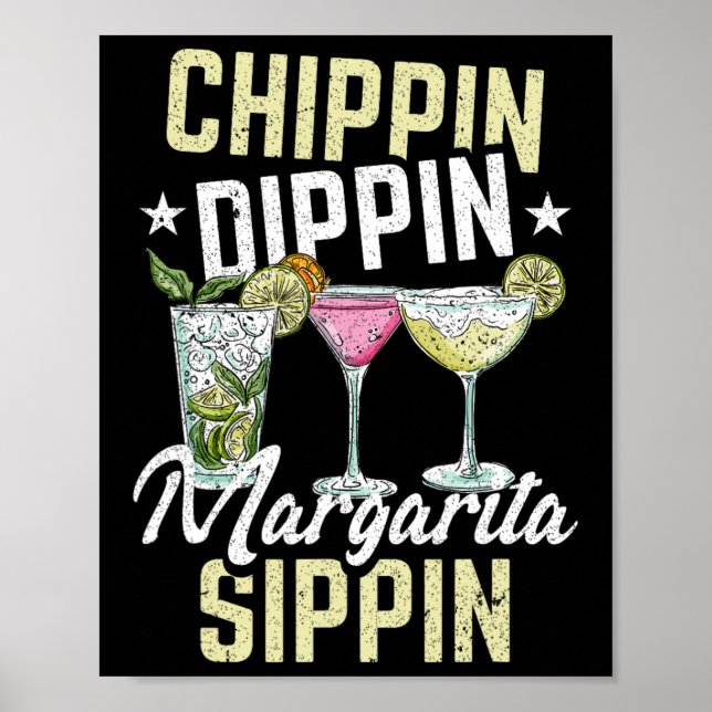 Affiche Chippin Dippin Margarita Sippin Cinco De Mayo Drin (Devant)