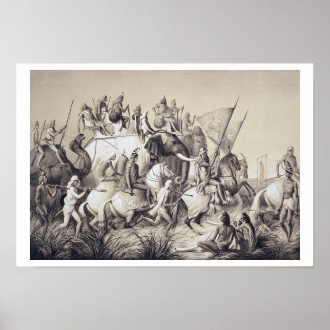 Affiche Chir Singh, Maharaja des Sikhs avec le roi des (Devant)