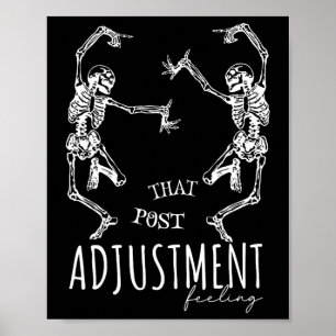 Affiche Chiropracteur Danser Skeletons Qui Post Ajustement