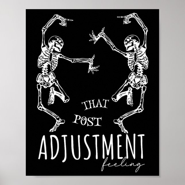 Affiche Chiropracteur Danser Skeletons Qui Post Ajustement (Devant)