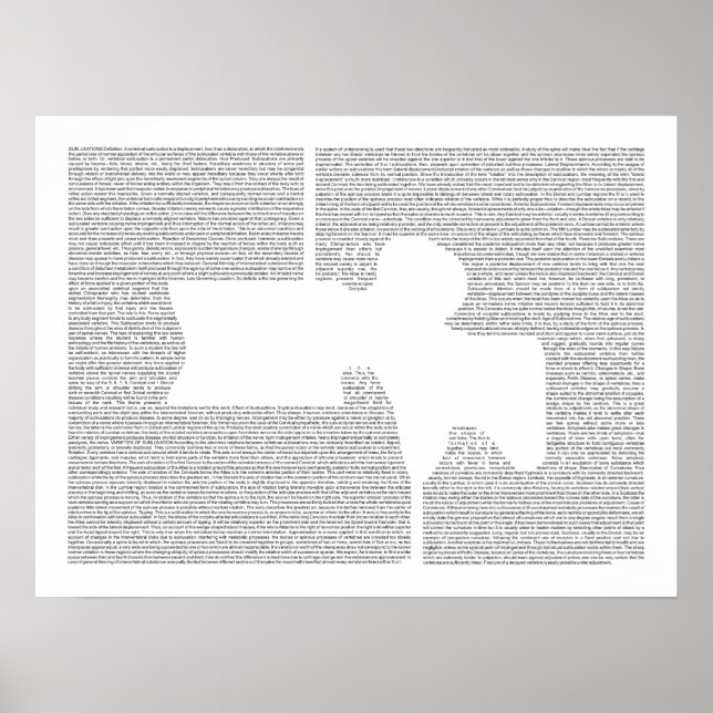 Affiche Chiropractic Lumbar Vertebra Art Imprimer (Devant)