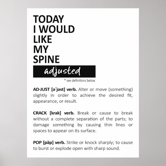 Affiche Chiropractic Poster, Chiropractic Art, Chiro  (Devant)