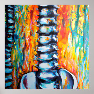 Affiche Chiropractic Print : Abstrait Oil Style Spine Prin