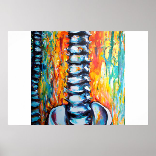 Affiche Chiropractic Print : Abstrait Oil Style Spine Prin (Devant)