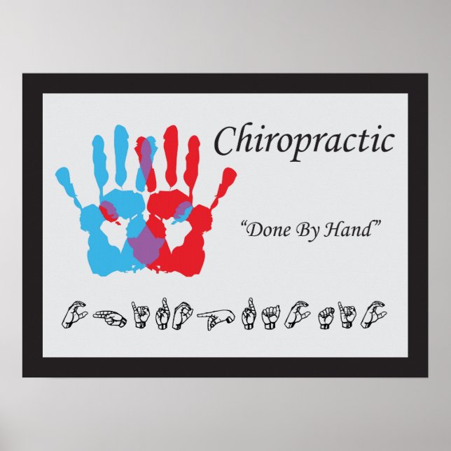 Affiche Chiropratique faite à la main (Devant)