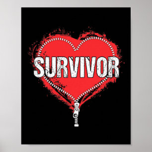 Affiche Chirurgie cardiaque Survivant Cardiac Nouveau cade