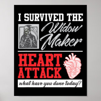 Affiche Chirurgie cardiaque Survivor Veuve Maker Attaque c
