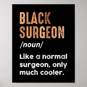 Affiche Chirurgien Noir Définition Drôle Chirurgie Docteur