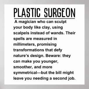 Affiche Chirurgien plastique