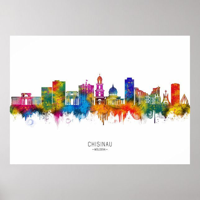 Affiche Chișinău Moldova Skyline (Devant)
