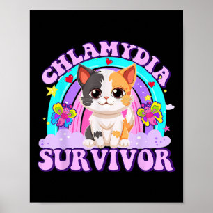 Affiche Chlamydia Survivor Chat Arc-en-ciel