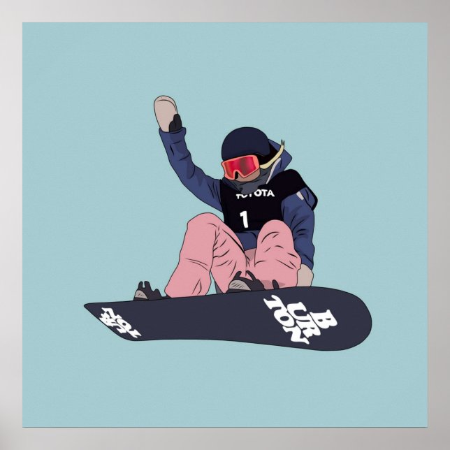 Affiche Chloe Kim Snowboarder (Devant)