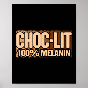 Affiche Choc Lit Melanin Mois de l'Histoire des Noirs Fier