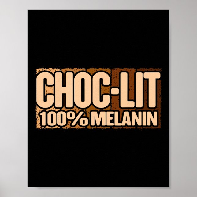 Affiche Choc Lit Melanin Mois de l'Histoire des Noirs Fier (Devant)