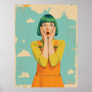 Affiche Choc rétro Pop Color